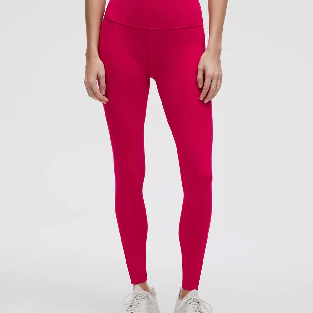 Lululemon Wunder Train High Rise Leggings Size 4 28” length - hot pink / PSNT
